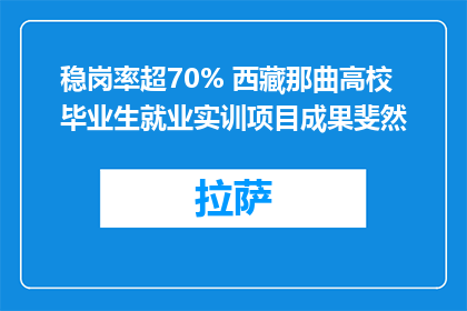 稳岗率超70% 西藏那曲高校毕业生就业实训项目成果斐然