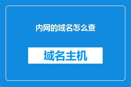 内网的域名怎么查(如何查询内网的域名？)