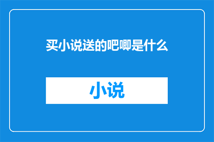 买小说送的吧唧是什么(买小说送的吧唧是什么？一个引人入胜的疑问，揭示了购买小说时可能附带的小惊喜)