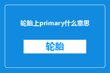 轮胎上primary什么意思(轮胎上primary的含义是什么？)