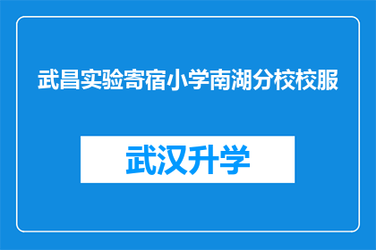 武昌实验寄宿小学南湖分校校服(武昌实验寄宿小学南湖分校校服是否值得购买？)