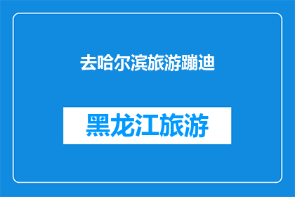 去哈尔滨旅游蹦迪(哈尔滨旅游体验：是否值得去蹦迪？)