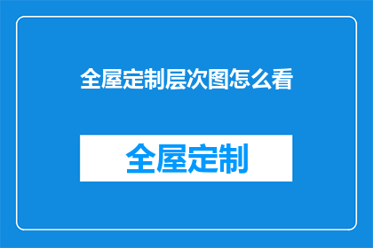 全屋定制层次图怎么看(如何解读全屋定制层次图？)