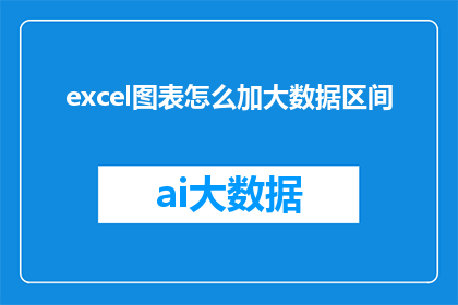 excel图表怎么加大数据区间(如何有效地增大Excel图表的数据区间？)